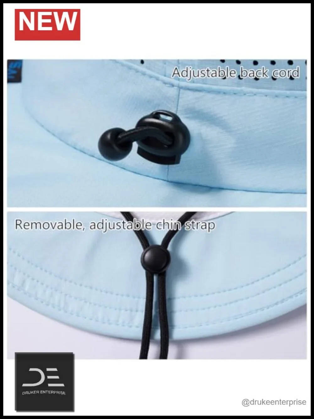 UPF 50+ Bucket Sun Hat with Laser Perforated Mesh Cooling Adjustable